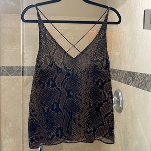 Zara tank top: snake print